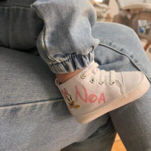 Scarpette da Culla Neonata Personalizzate con Nome e Personaggio