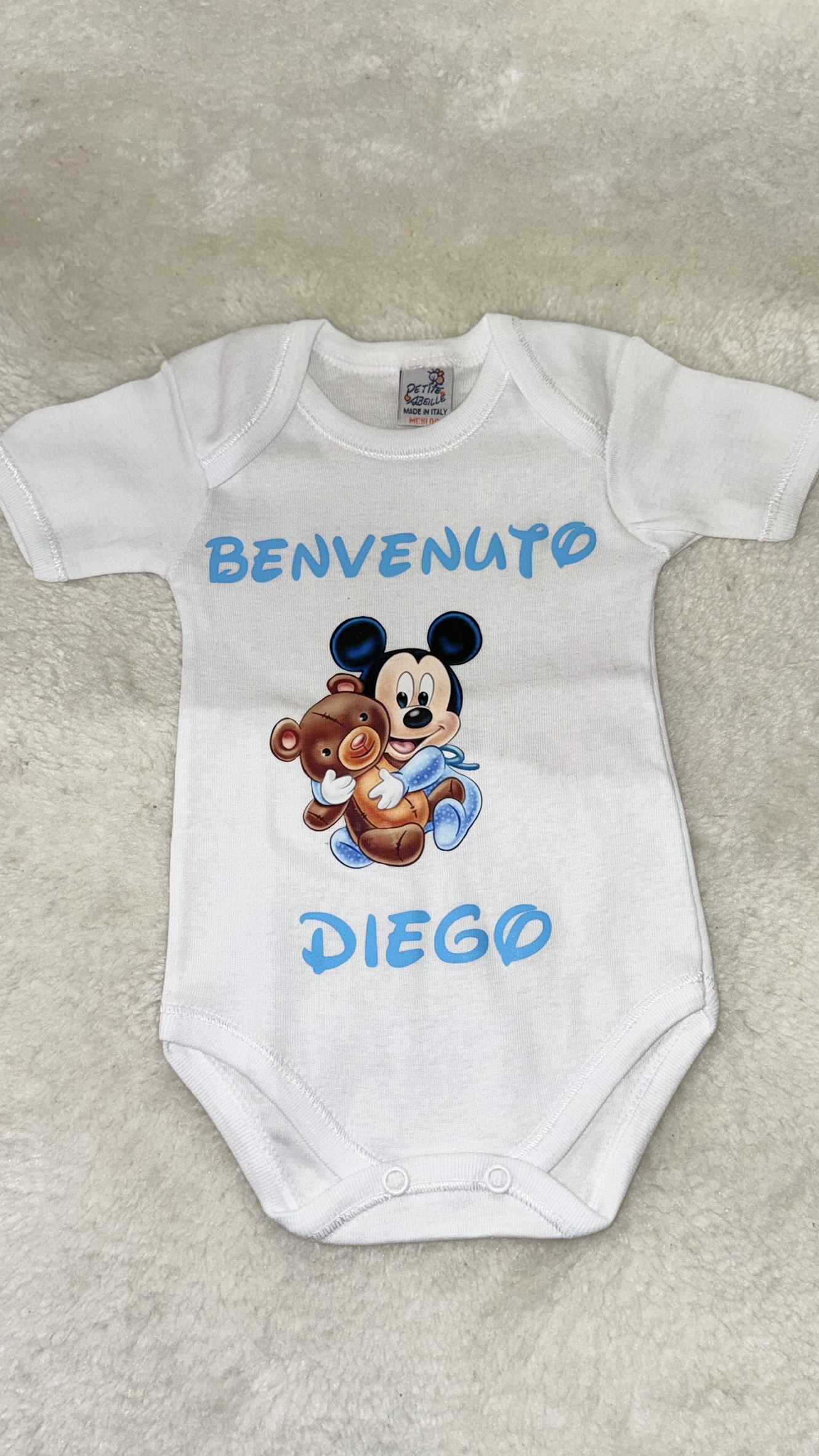 Body Neonato Disney Personalizzato con Nome – Cotone 100% - immagine 2
