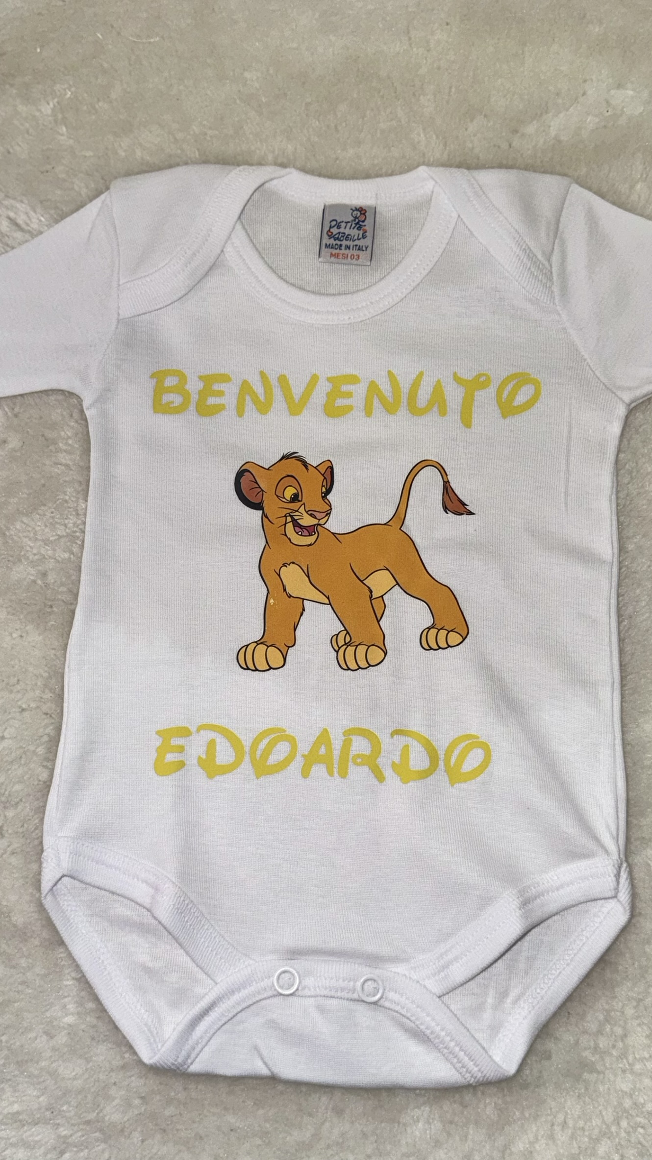 Body Neonato Disney Personalizzato con Nome – Cotone 100% - immagine 4