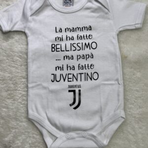Body Neonato Personalizzato Bianconero per Piccoli Tifosi