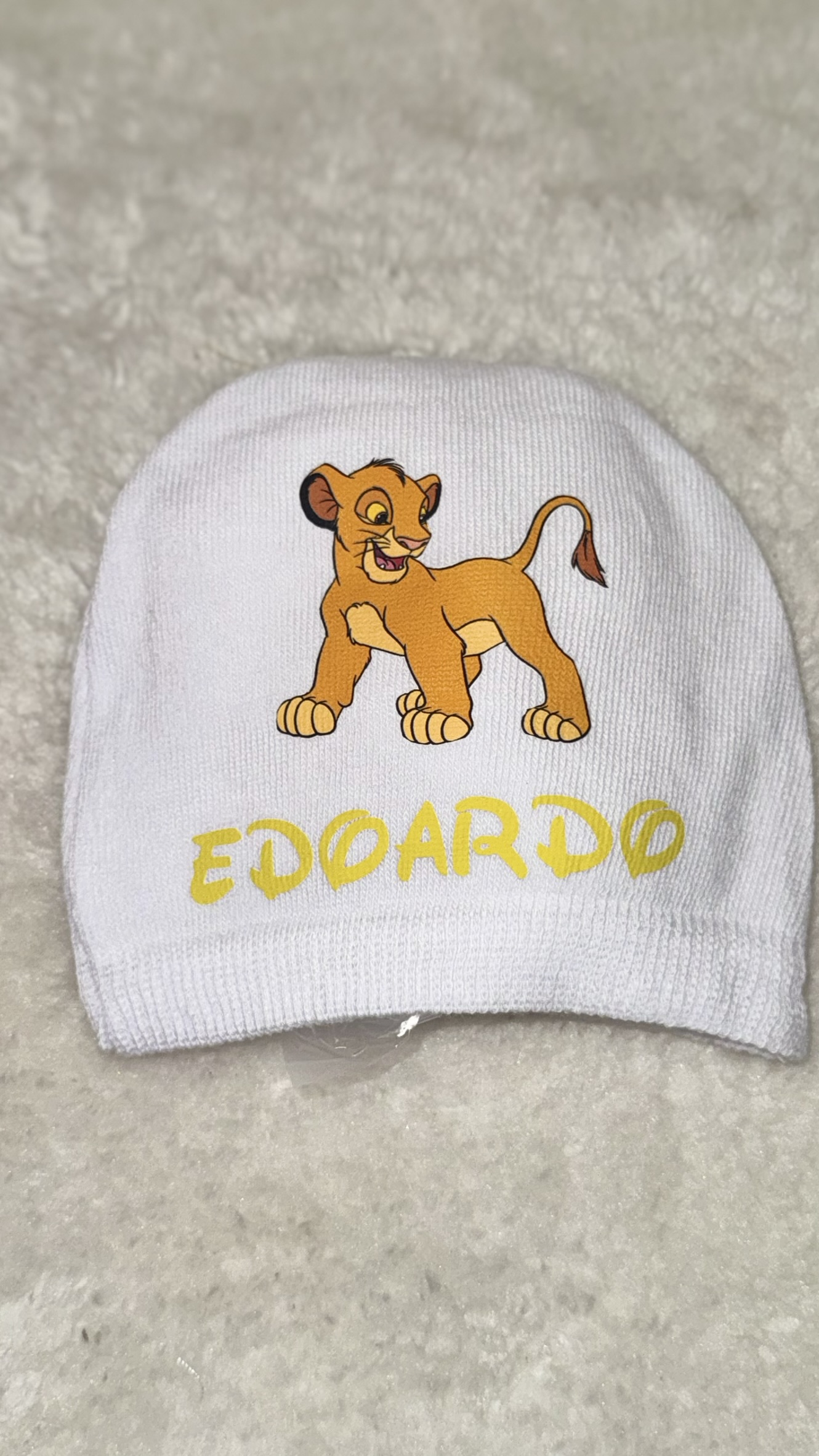 Cappellino Neonato Personalizzato con Personaggio